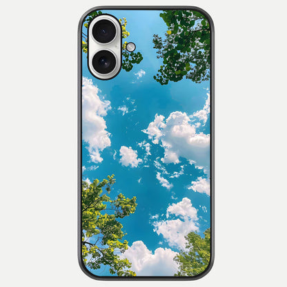 Greenery Sky Glass Case For iPhone 17 by Custom World