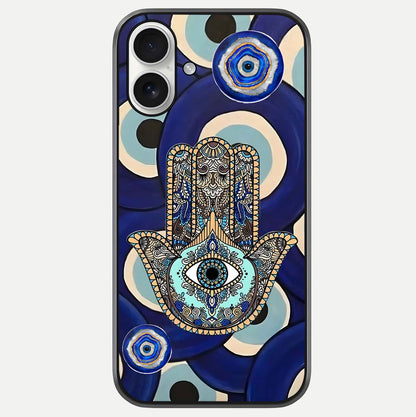 Hamsa Divine Guard Glass Case For iPhone 17 by Custom World