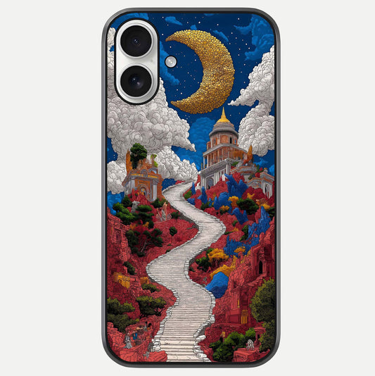 Heavenly Moon Path Glass Case For iPhone 17 by Custom World