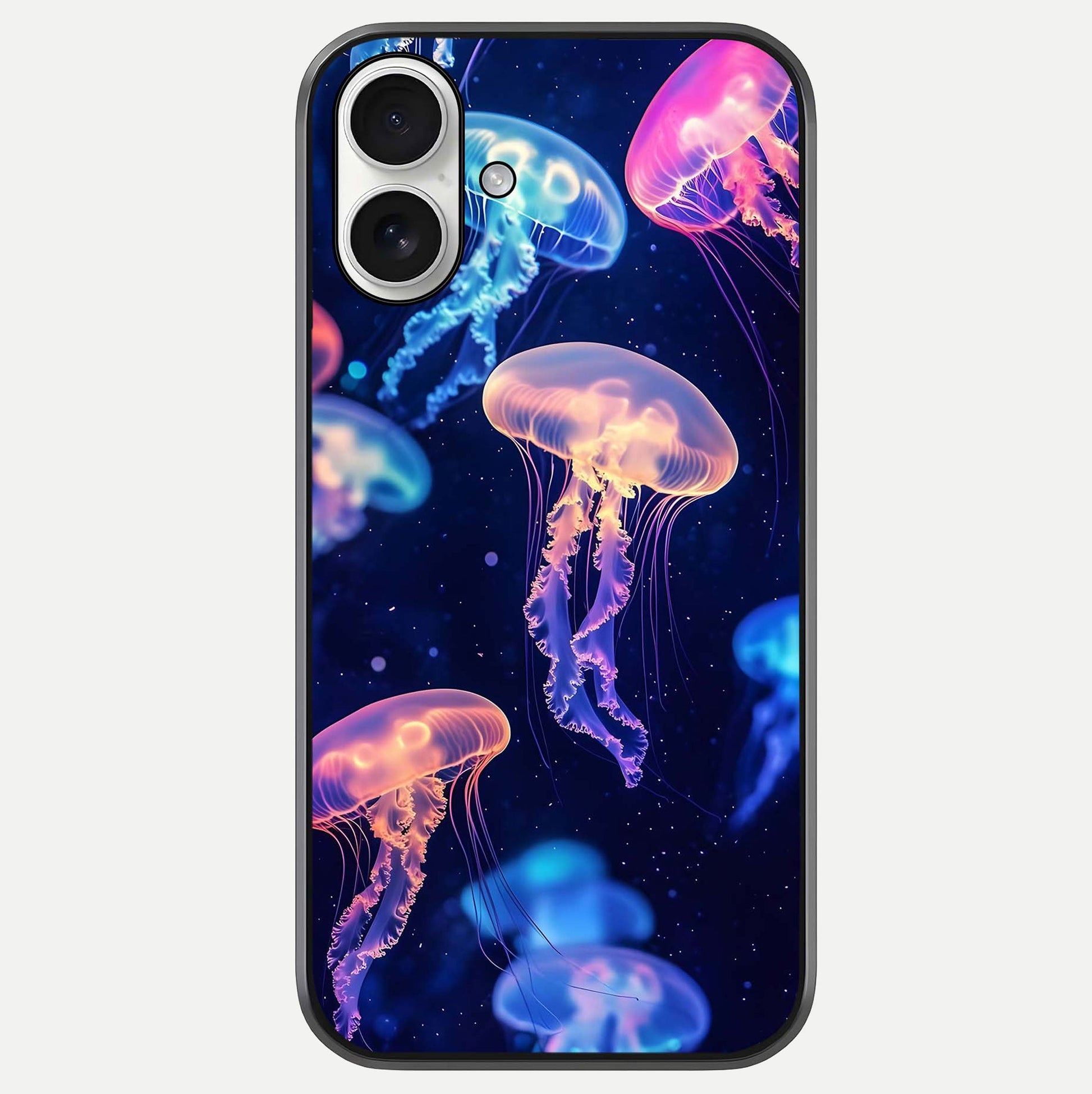 Jellyfish Pattern Glass Case For iPhone 17 by Custom World