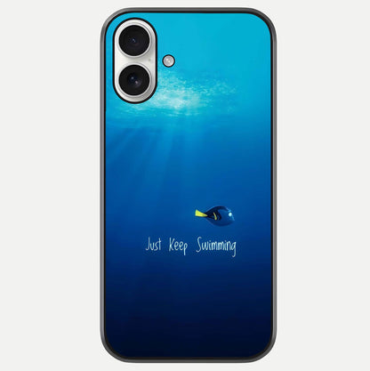 Just Keep Swimming Glass Case For iPhone 17 by Custom World