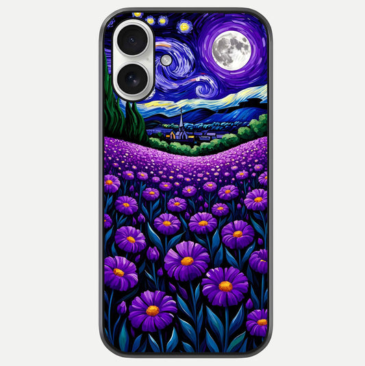 Lavender Moon Field Glass Case For iPhone 17 by Custom World