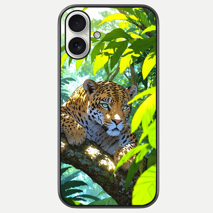 Leopard In Jungle Glass Case For iPhone 17 by Custom World