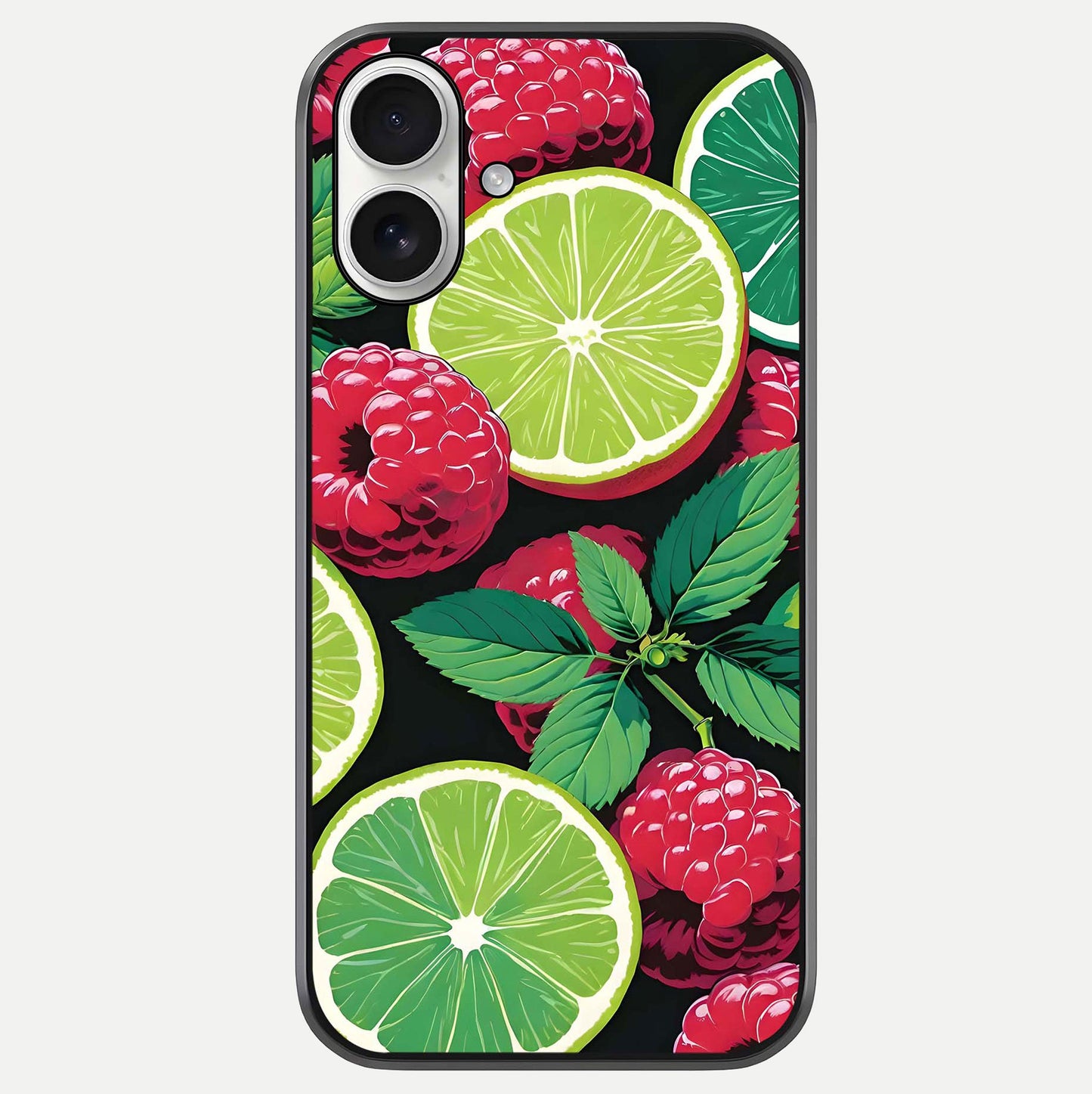 Lime & Raspberry Pattern Glass Case For iPhone 17 by Custom World