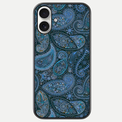 Midnight Paisley Glow Glass Case For iPhone 17 by Custom World