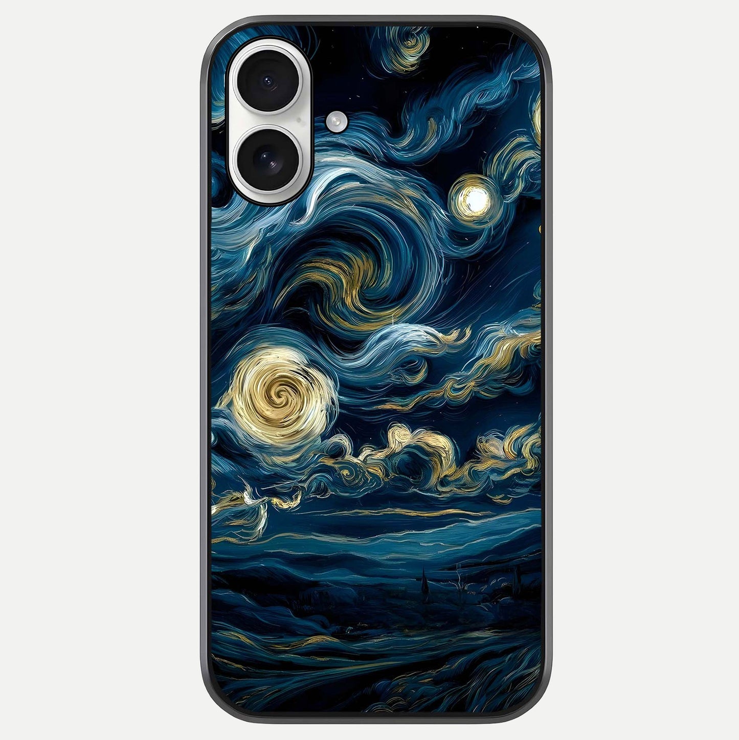 Midnight Sky Whirl Glass Case For iPhone 17 by Custom World