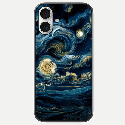 Midnight Sky Whirl Glass Case For iPhone 17 by Custom World