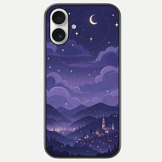 Minimal Night View Glass Case For iPhone 17 by Custom World