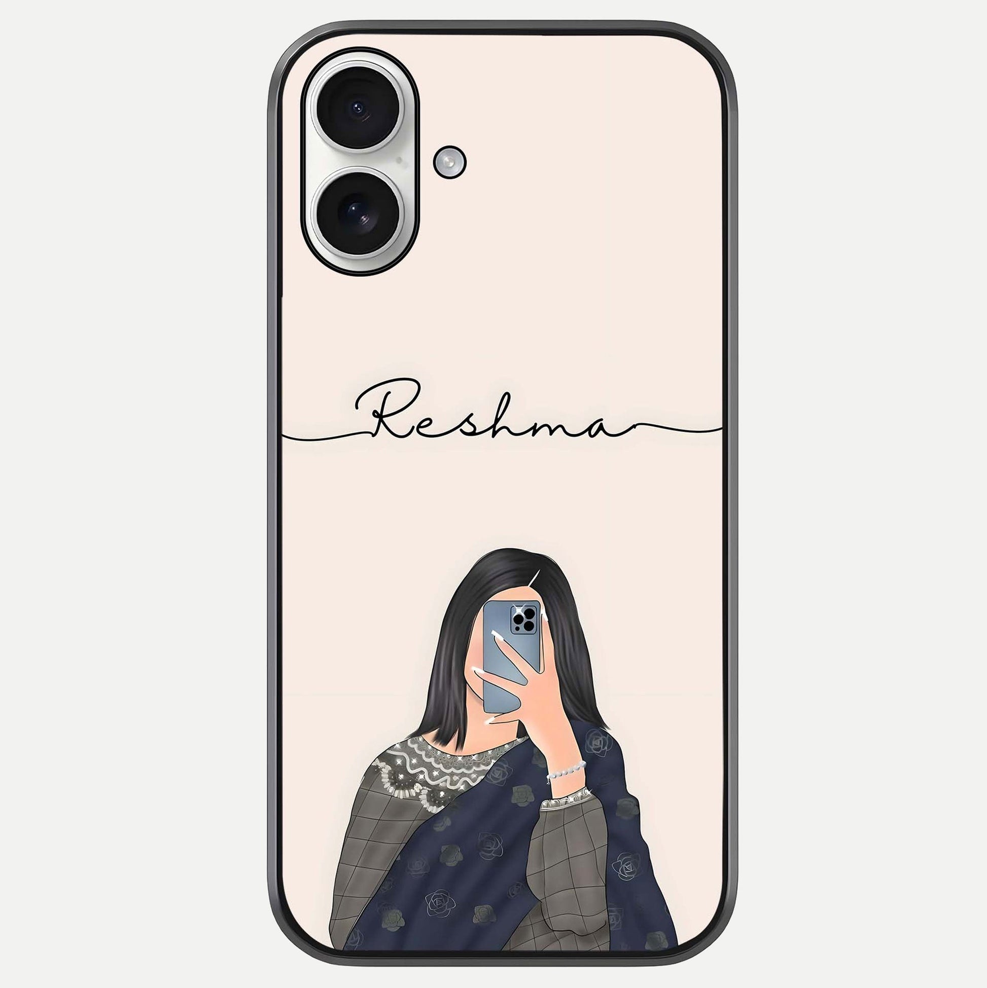 Mirror Mood Muse With Custom Name Glass Case For iPhone 17 by Custom World