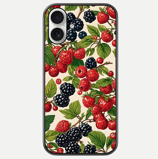 Mixed Berry Collage Glass Case For iPhone 17 by Custom World