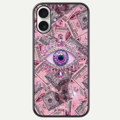 Money Eye Luxe Glass Case For iPhone 17 by Custom World