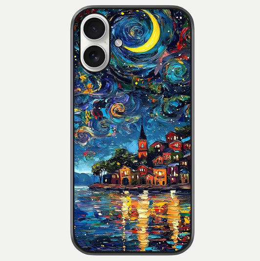 Moonlight Harbor Glow Glass Case For iPhone 17 by Custom World