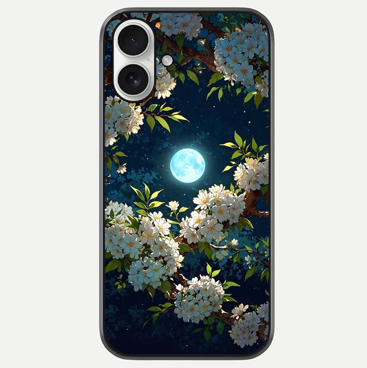 Moonlit Blossom Dream Glass Case For iPhone 17 by Custom World
