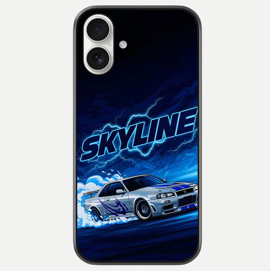 Neon Drift Beast Glass Case For iPhone 17 by Custom World