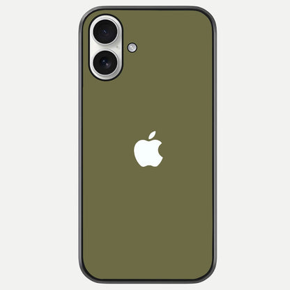 Olive Matte Essence Glass Case For iPhone 17 by Custom World