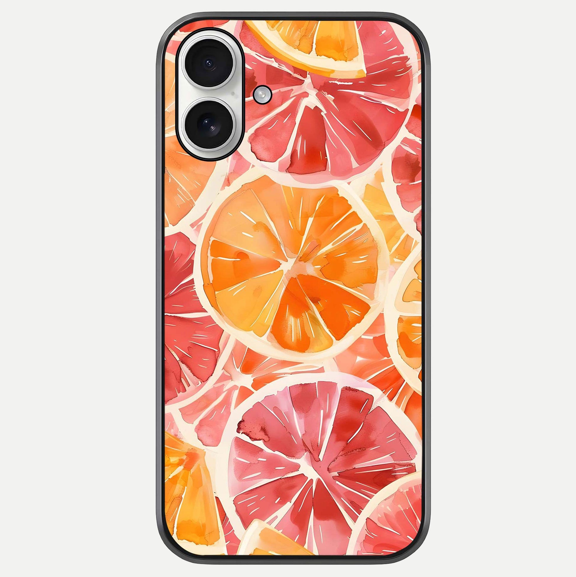 Orange Fruits Pattern Glass Case For iPhone 17 by Custom World