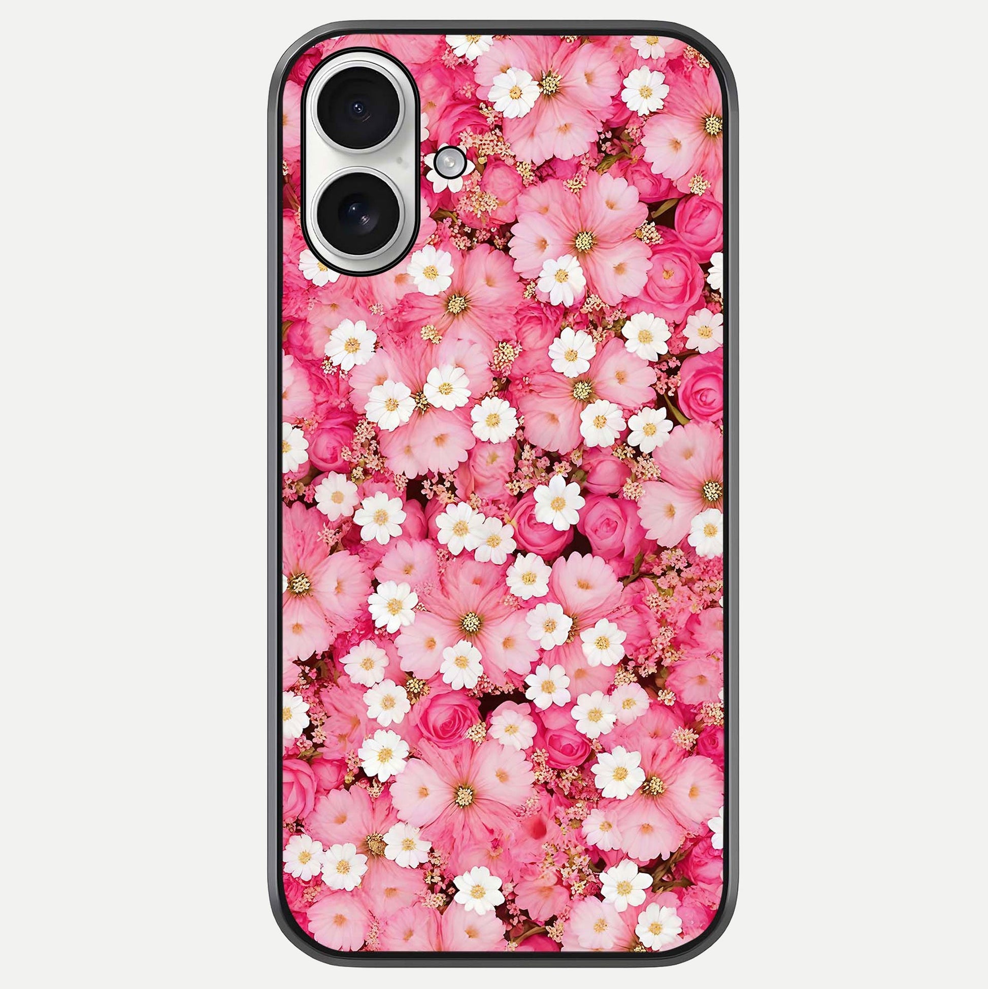 Pink Daisy Bliss Glass Case For iPhone 17 by Custom World