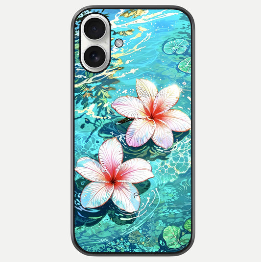 Pink Flowers in Water Glass Case For iPhone 17 by Custom World