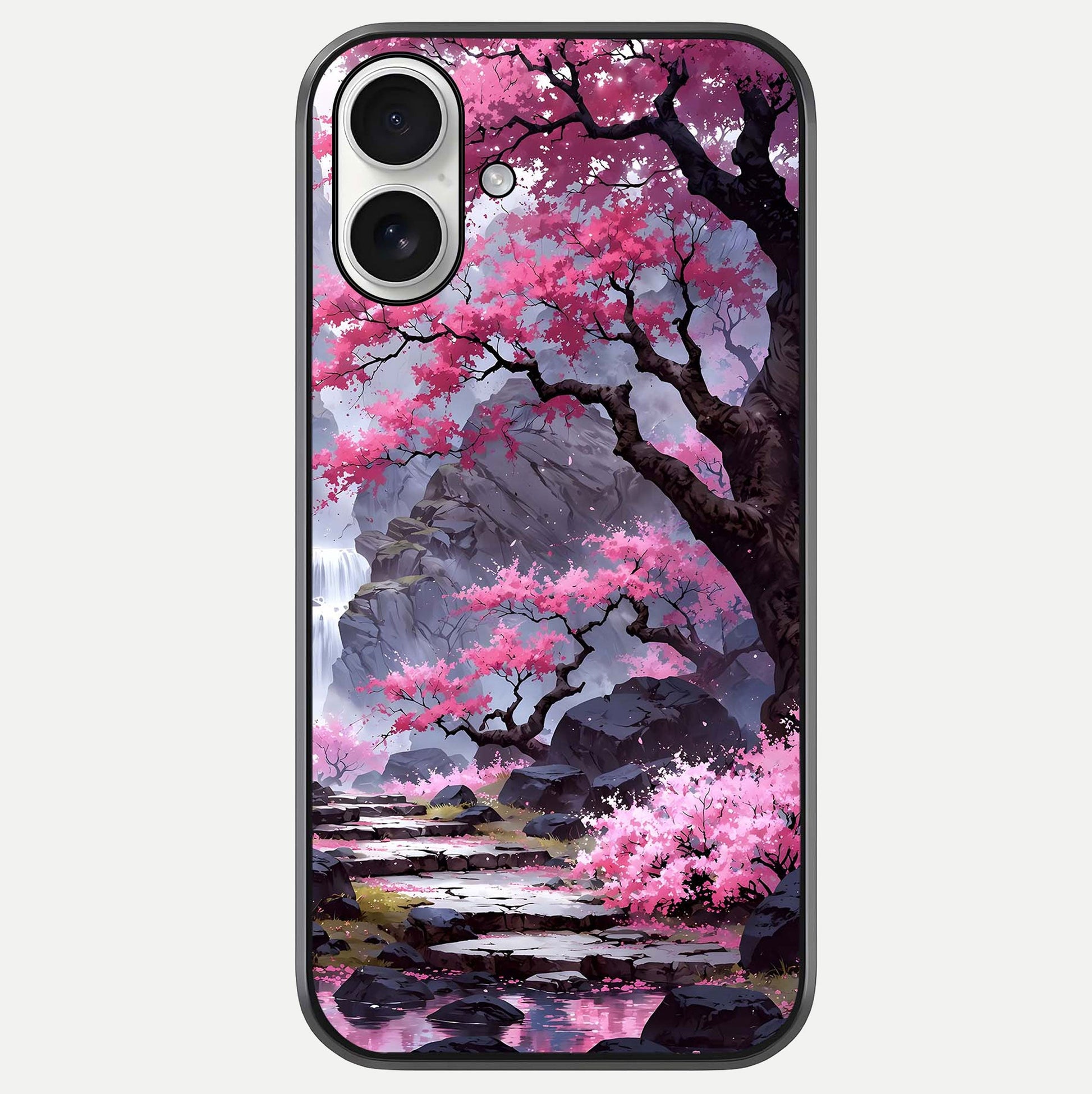 Pinkish Scenery Glass Case For iPhone 17 by Custom World