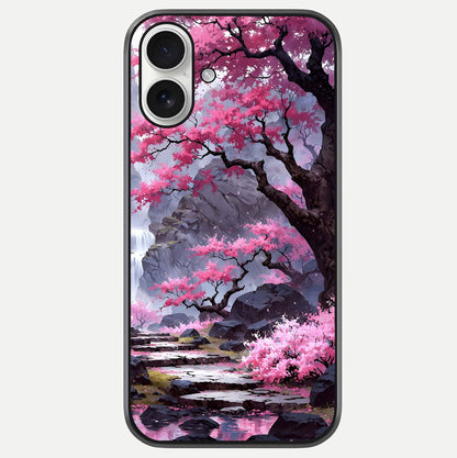 Pinkish Scenery Glass Case For iPhone 17 by Custom World