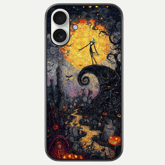 Pumpkin Moon Night Glass Case For iPhone 17 by Custom World