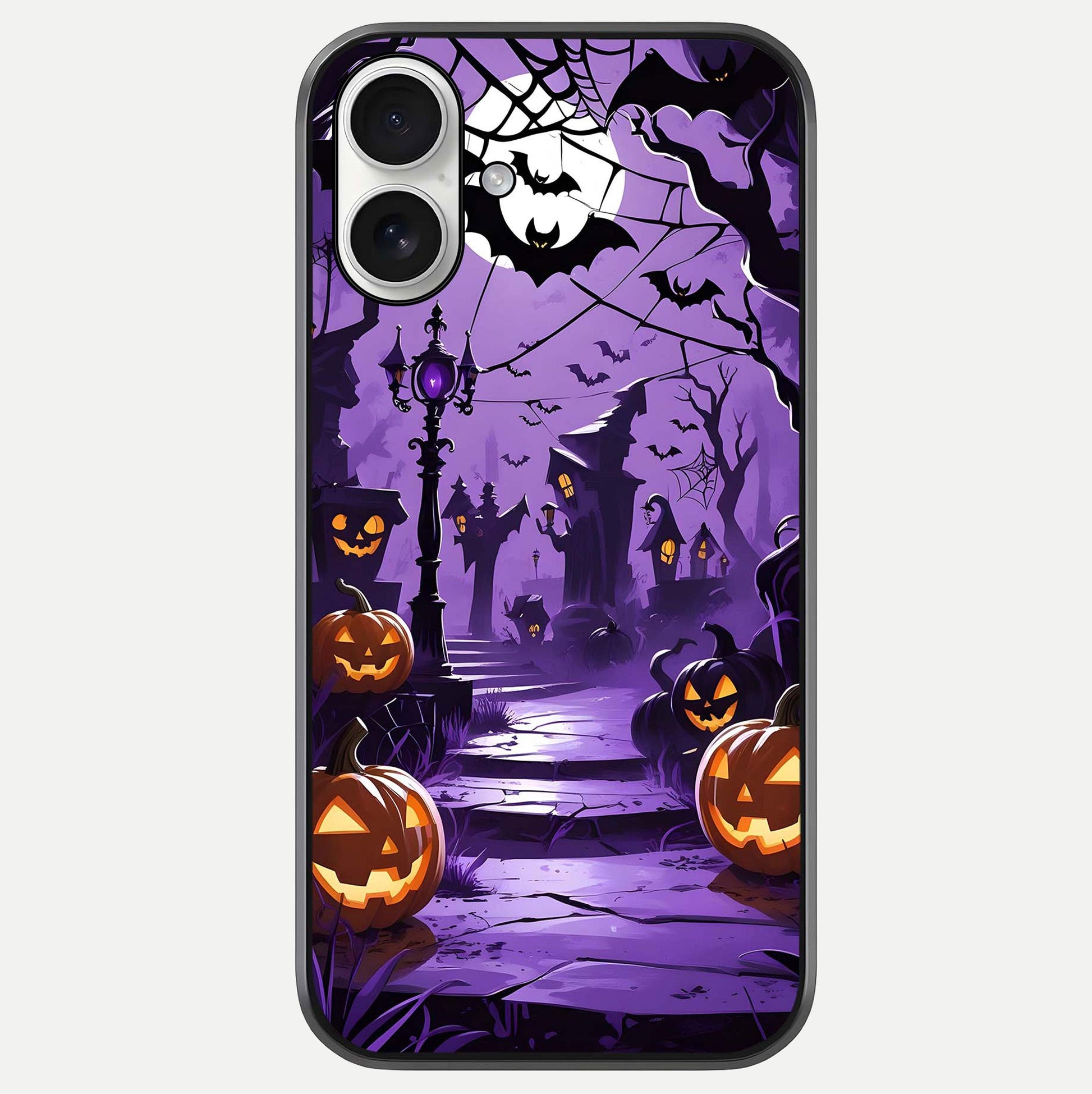 Pumpkin Patch Halloween Glass Case For iPhone 17 by Custom World