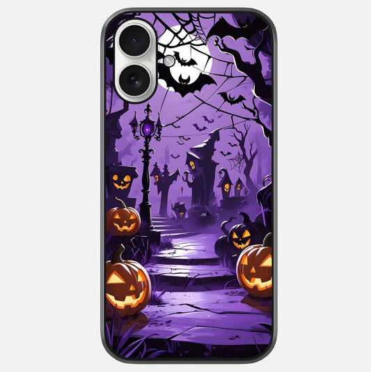 Pumpkin Patch Halloween Glass Case For iPhone 17 by Custom World