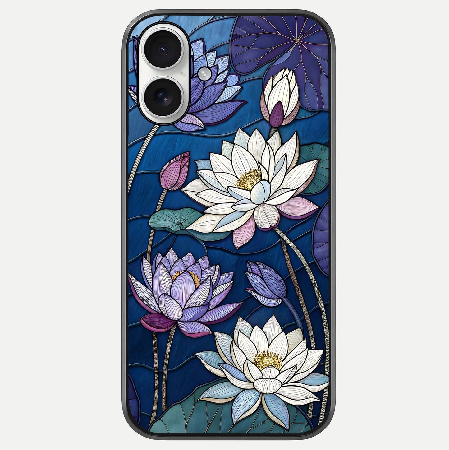 Purple Lotus Stained Glass Case For iPhone 17 by Custom World