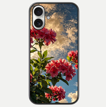 Red Bloom Skies Glass Case For iPhone 17 by Custom World
