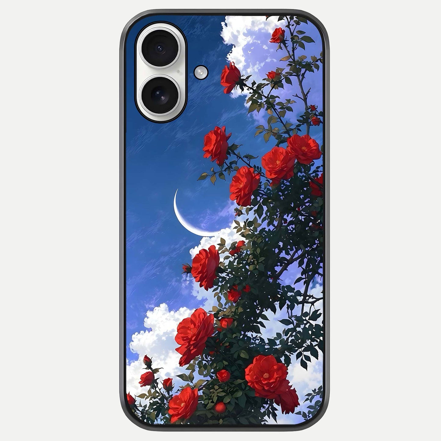 Rose Drift Flowers Glass Case For iPhone 17 by Custom World
