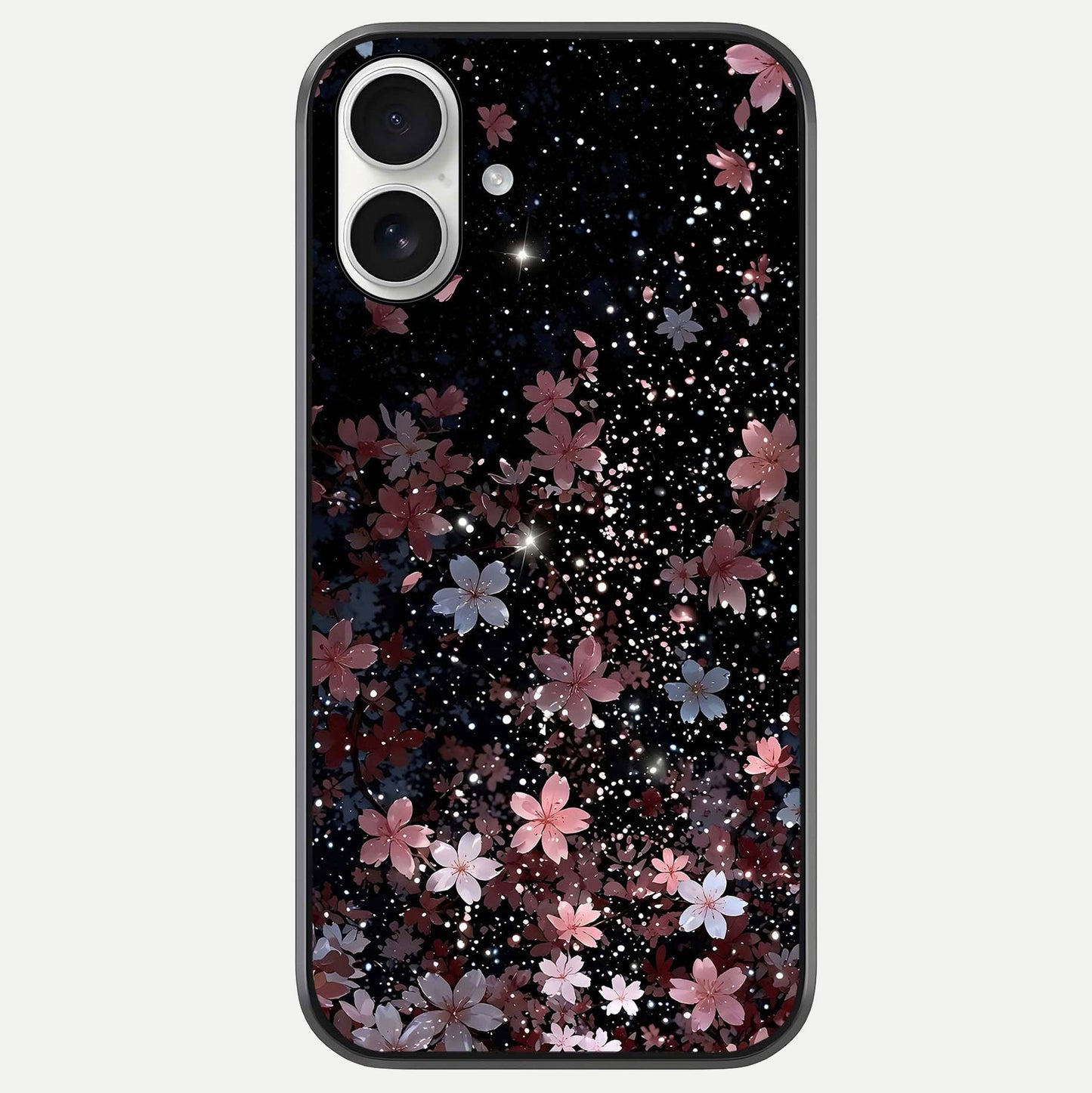 Starlit Flower Dreams Glass Case For iPhone 17 by Custom World