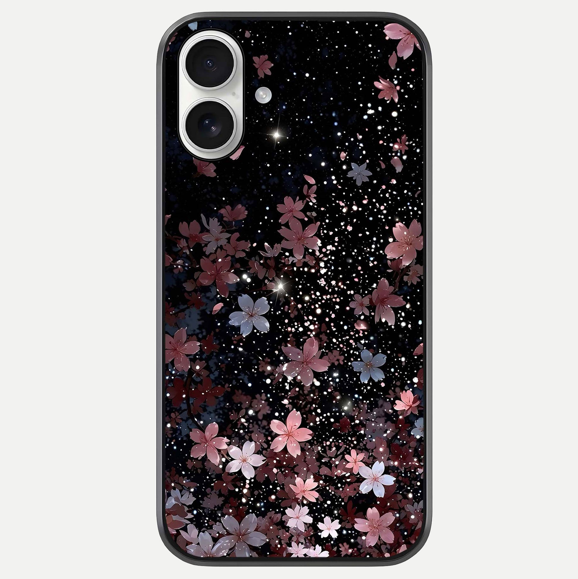 Starlit Flower Dreams Glass Case For iPhone 17 by Custom World