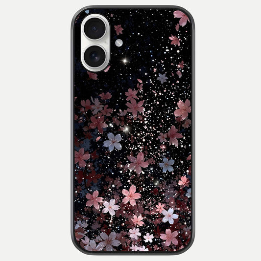 Starlit Flower Dreams Glass Case For iPhone 17 by Custom World