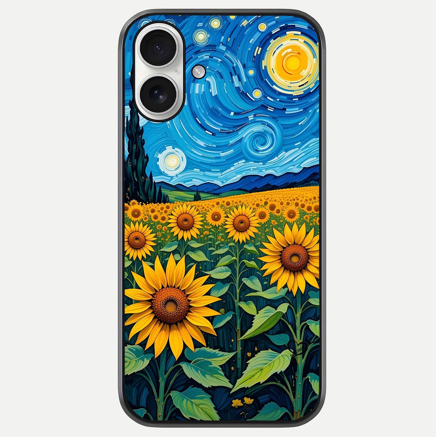 Starry Sunflower Dreams Glass Case For iPhone 17 by Custom World