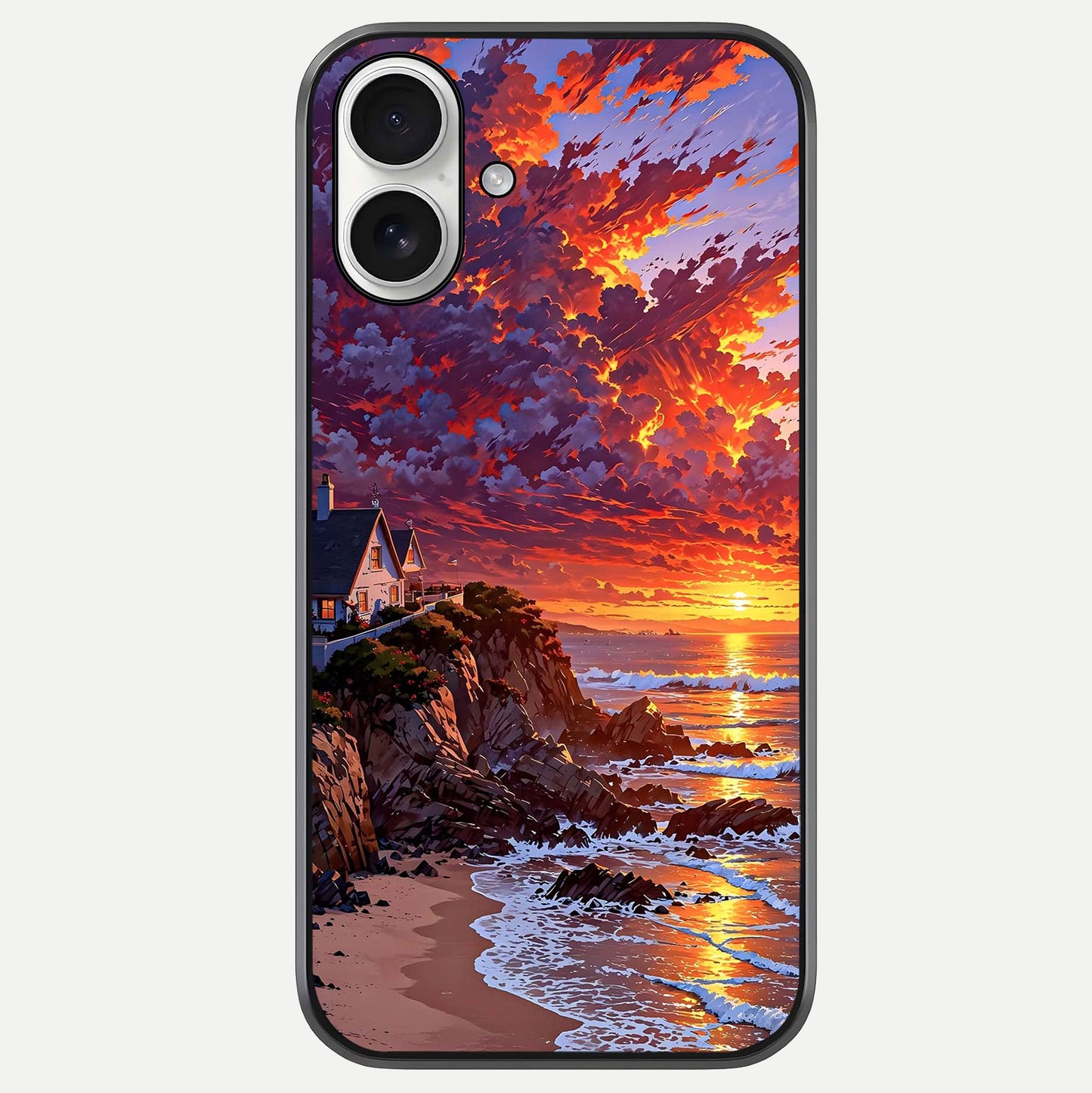 Sunset House By Sea Glass Case For iPhone 17 by Custom World