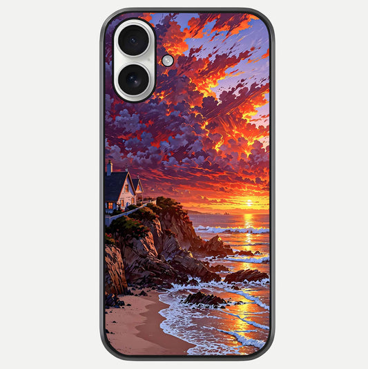 Sunset House By Sea Glass Case For iPhone 17 by Custom World