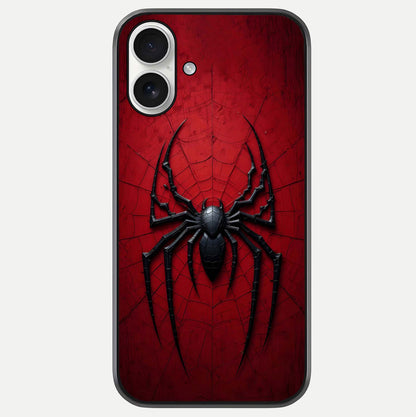 Superhero Web Emblem Glass Case For iPhone 17 by Custom World
