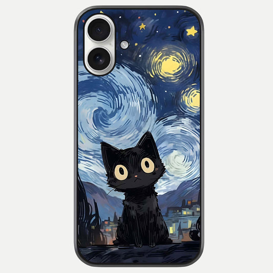 Van Gogh Cat Glass Case For iPhone 17 by Custom World