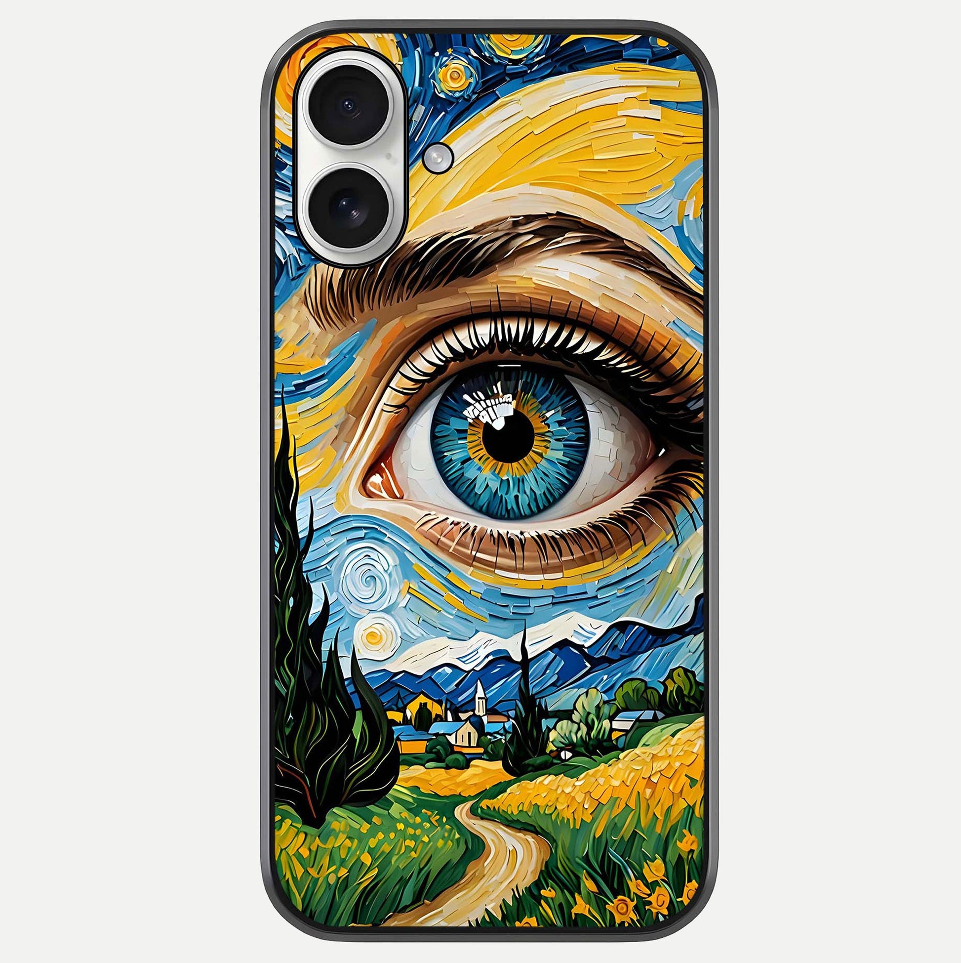 Van Gogh Eye Glass Case For iPhone 17 by Custom World