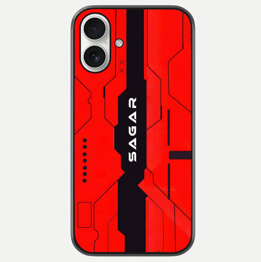 Voltage Rise CYBERPUNK Custom Name Glass Case For iPhone 17 by Custom World