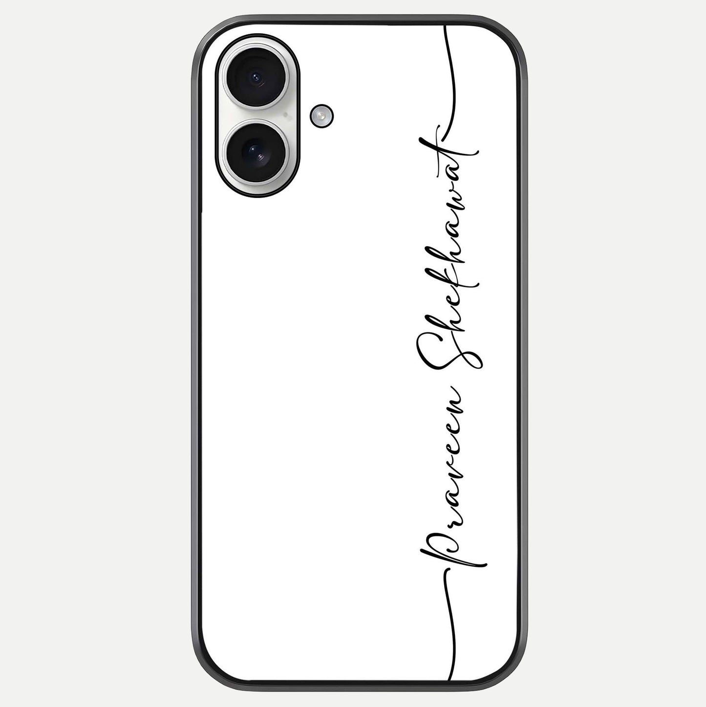 White Tune Custom Name Glass Case For iPhone 17 by Custom World