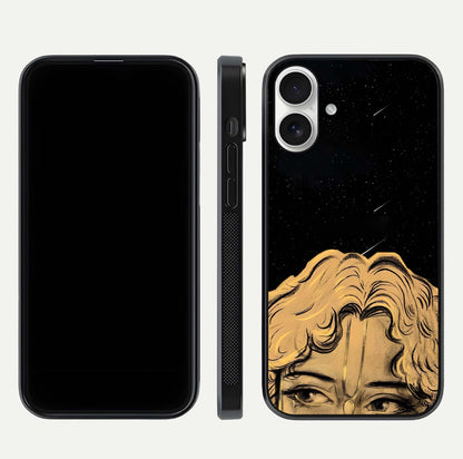 Celestial God’s Plan Glass Case for iPhone 17 front & back layout showing smooth finish and spiritual art