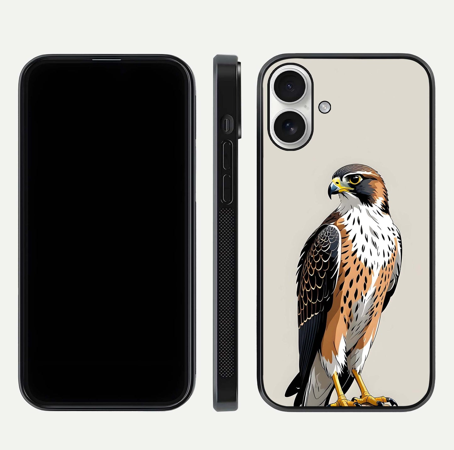 Clever Eagle Glass Case for iPhone 17 dual-view layout showing design symmetry and smooth finish