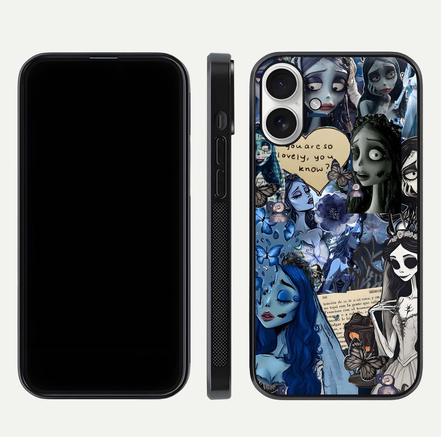 Corpse Bride Posters Glass Case for iPhone 17 dual-view layout displaying cinematic tones and HD finish