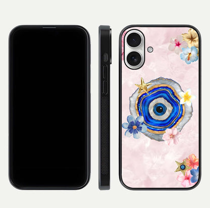 Divine Aura Bloom Glass Case for iPhone 17 dual-view layout displaying divine color tones and smooth edges