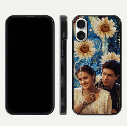 Eternal Love Story Glass Case for iPhone 17 dual-view layout displaying soft hues and smooth glass