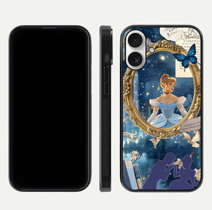 Midnight Queen Glass Case for iPhone 17 front & back layout displaying regal tones and smooth edges