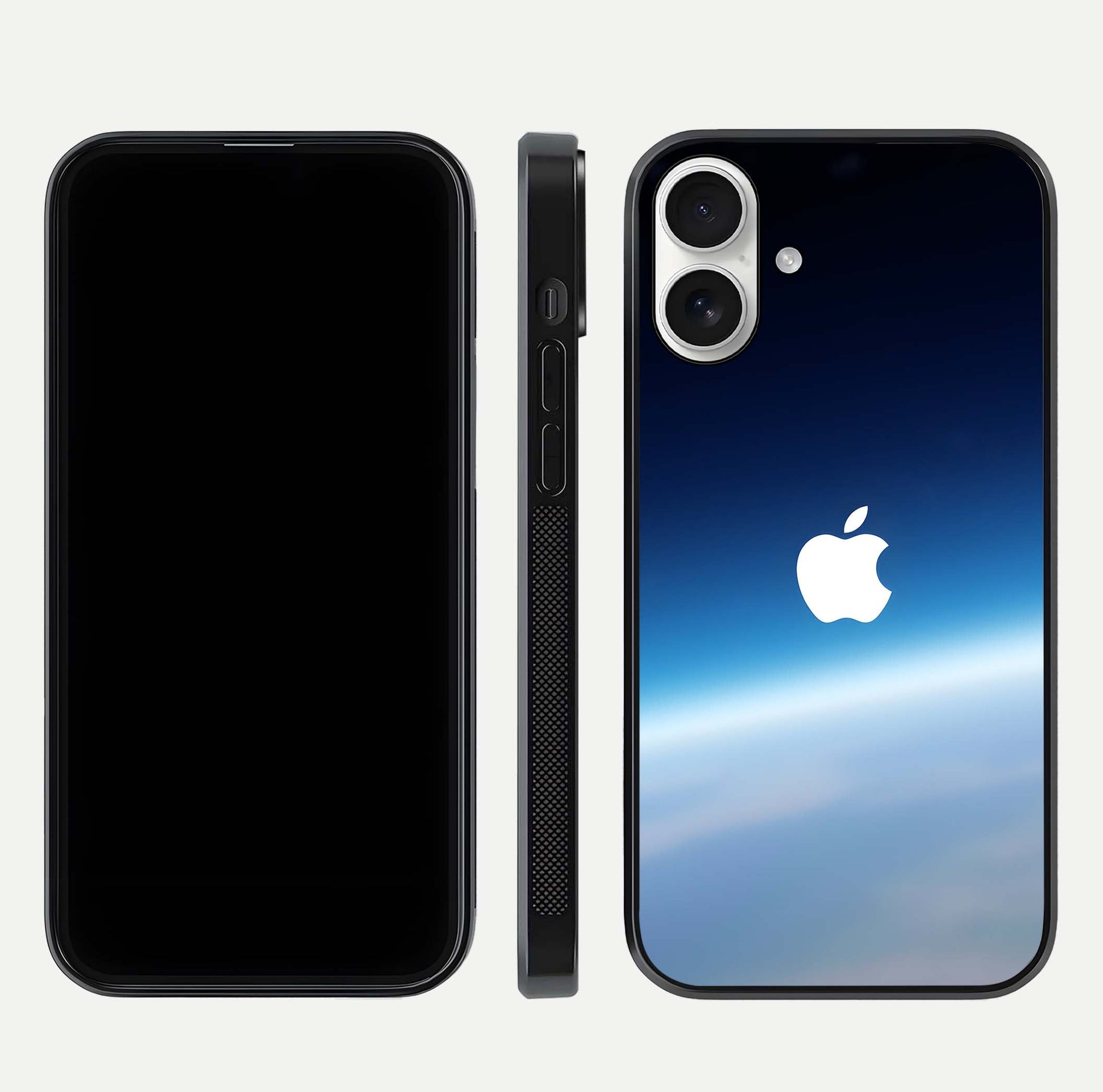 Minimal Apple Sky Glass Case for iPhone 17 front & back layout with clean tone and minimal finish