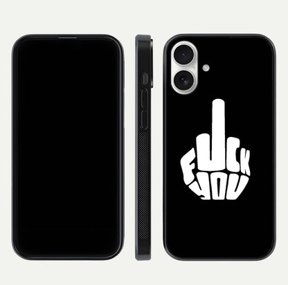 Rebel Mode On Glass Case for iPhone 17 front & back layout showing minimal tone and clean edge fit