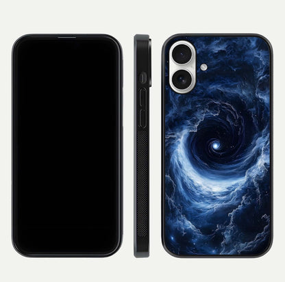 Stunning Galaxy Glass Case for iPhone 17 front & back layout showing deep cosmic hues and clean edges